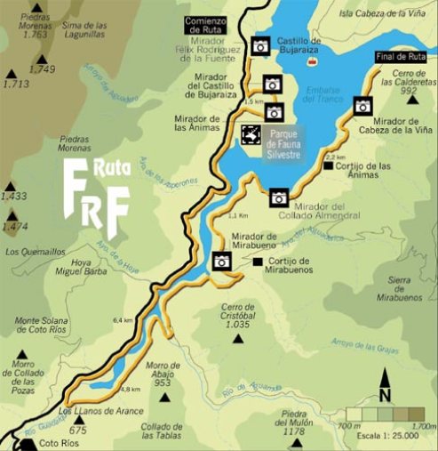 Mapa ruta Félix Rodríguez de la Fuente